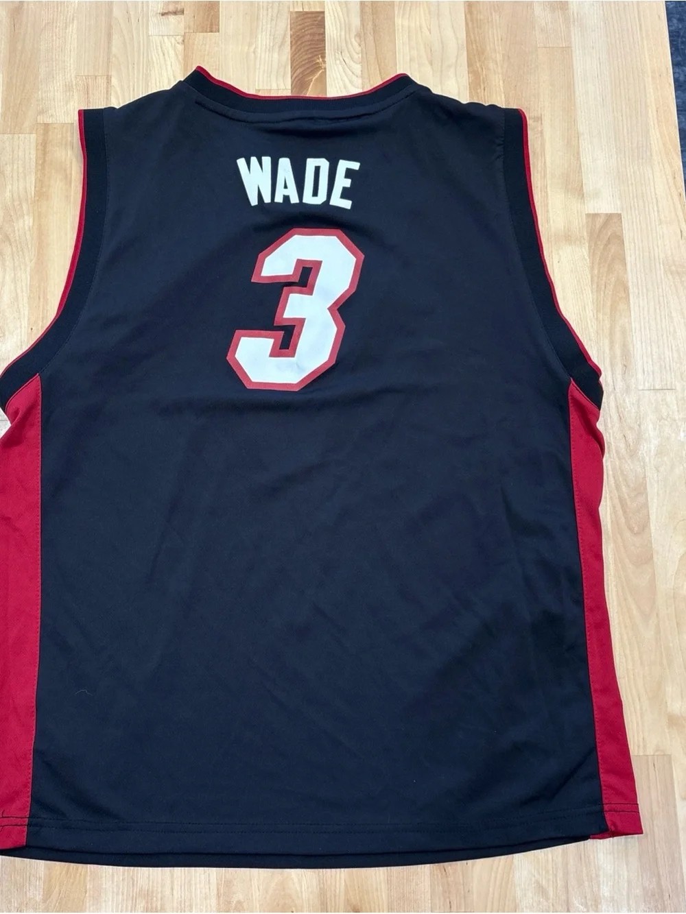 Dwyane Wade #3 Miami Heat NBA Vintage Adidas Black Basketball Jersey Youth XL